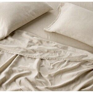 Queen 100% Linen Sheet Set Natural - Casaluna NEW